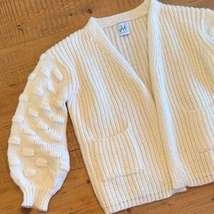 Chic White Knit Cardigan for Kids